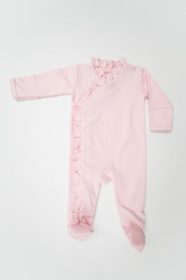 Baby Pink Ruffle Footie