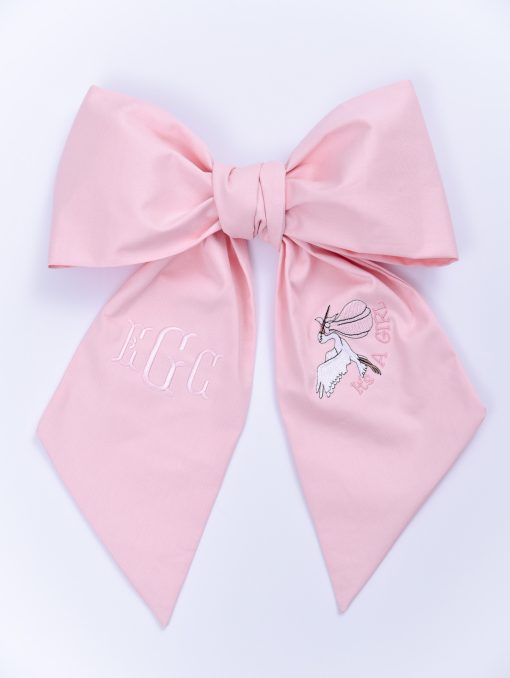 Monogrammed Baby Bow Sash