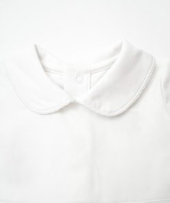 Alternative view of Monogrammed White Collared Footie