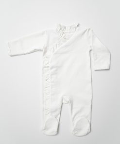 White Ruffle Footie