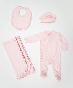 Baby Pink Ruffle Coming Home Outfit