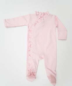 Baby Pink Ruffle Footie